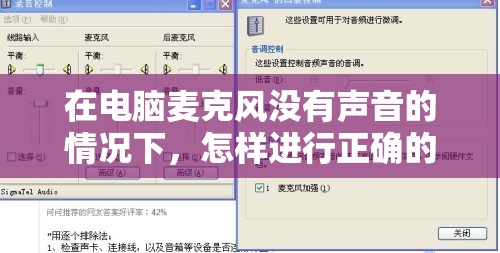 在电脑麦克风没有声音的情况下，怎样进行正确的设置操作步骤