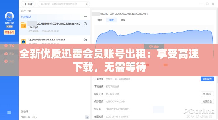 全新优质迅雷会员账号出租：享受高速下载，无需等待