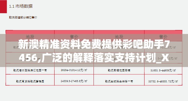 新澳精准资料免费提供彩吧助手7456,广泛的解释落实支持计划_XR款.0.485