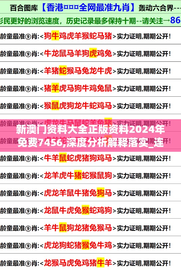 新澳门资料大全正版资料2024年免费7456,深度分析解释落实_连续款.1.588