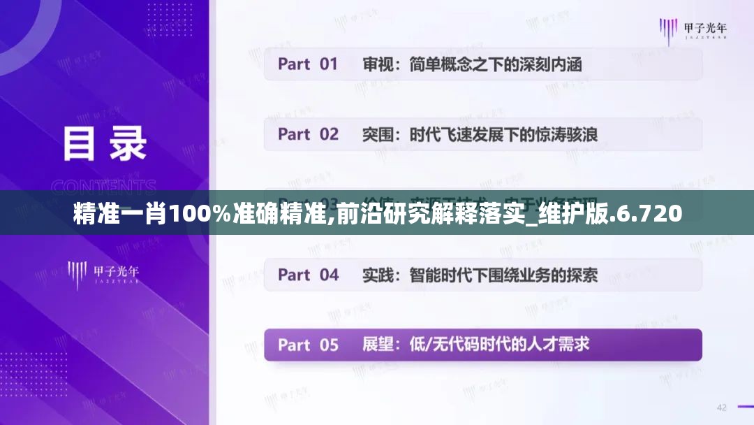 精准一肖100%准确精准,前沿研究解释落实_维护版.6.720