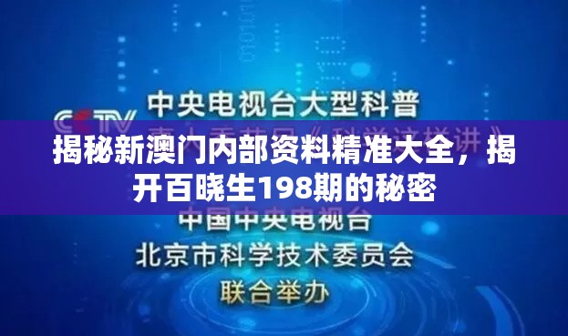 揭秘新澳门内部资料精准大全，揭开百晓生198期的秘密