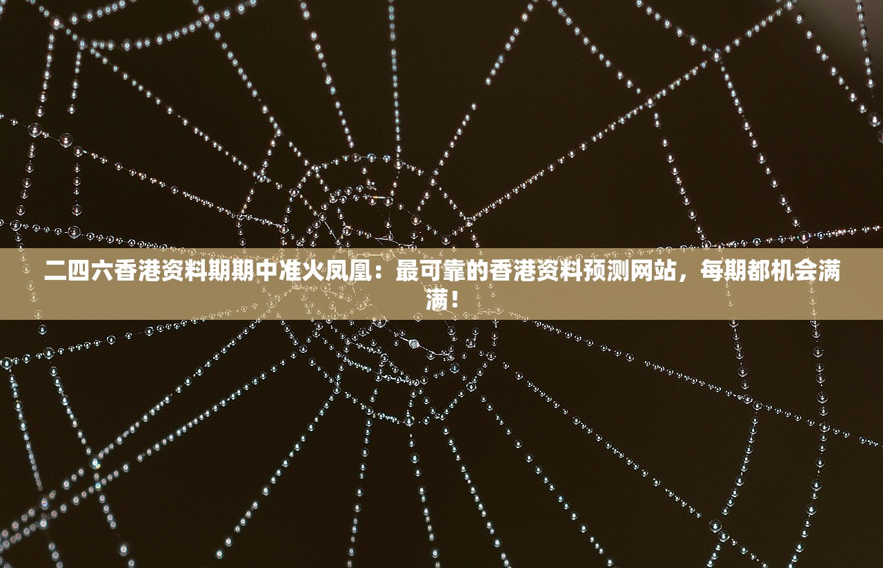 二四六香港资料期期中准火凤凰：最可靠的香港资料预测网站，每期都机会满满！