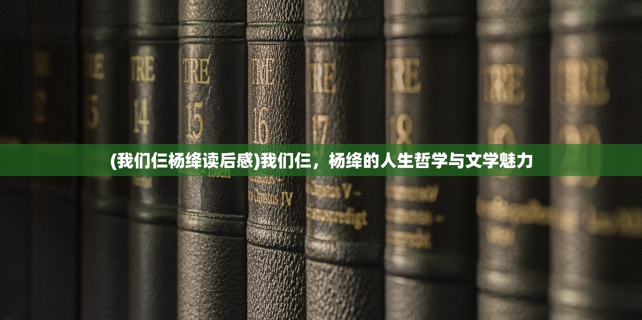 (我们仨杨绛读后感)我们仨，杨绛的人生哲学与文学魅力