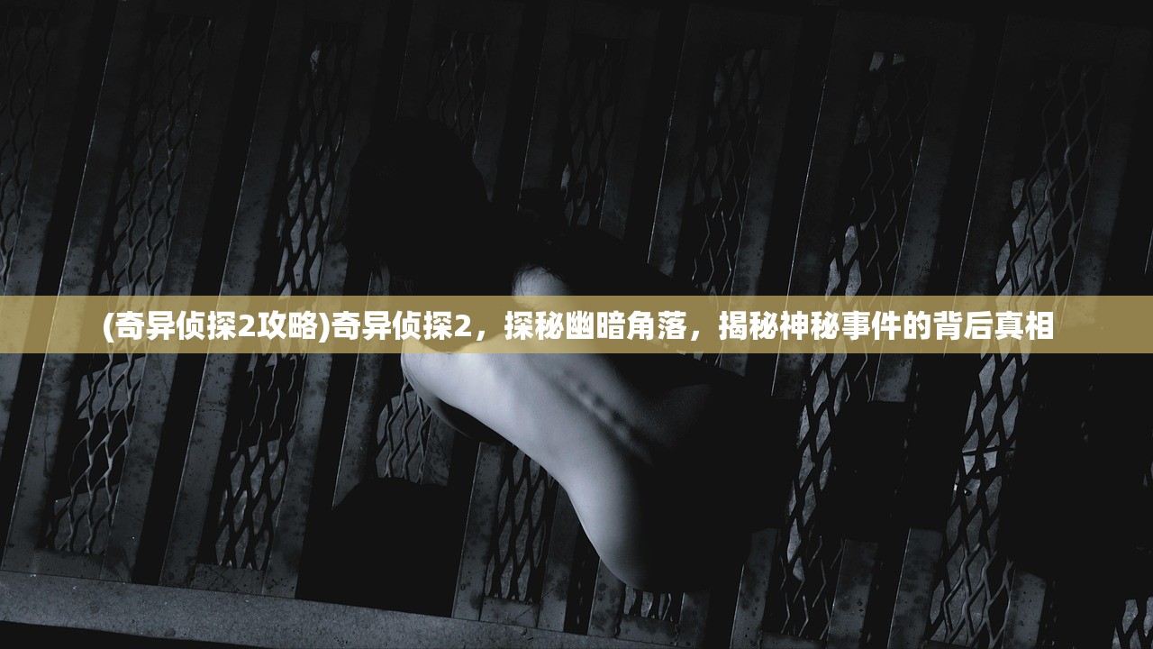 (奇异侦探2攻略)奇异侦探2，探秘幽暗角落，揭秘神秘事件的背后真相